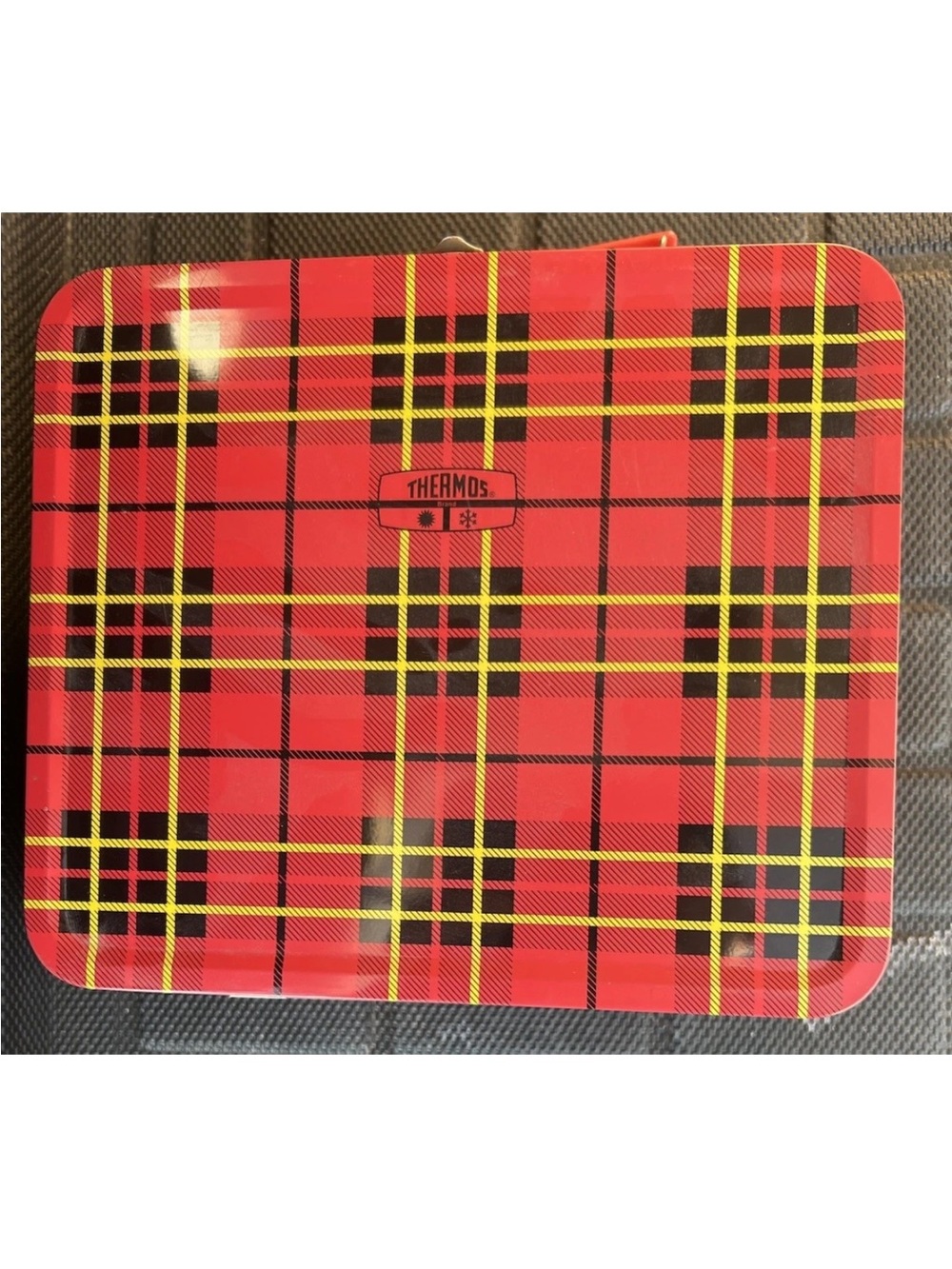 Excellent Vintage 1964 RED PLAID King Seeley KST Collectible Metal Lunchbox NICE